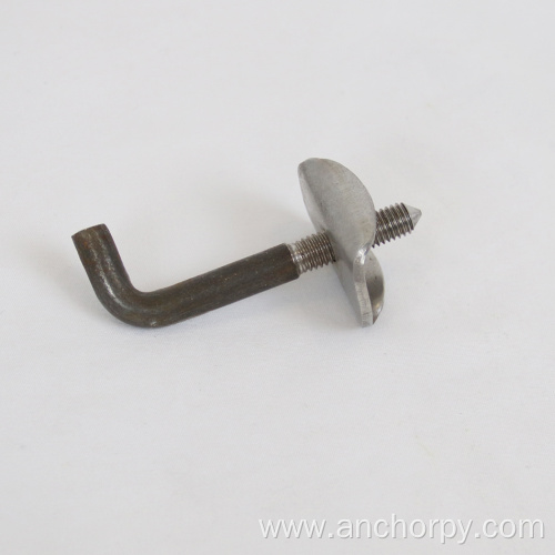 Refractory stainless steel screw anchor